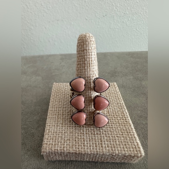 Heart-Shaped Pink Conch Shell Ring By Jay King - Picture 3 of 8